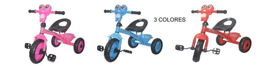 Foto de Triciclo Para Bebe Con Respalder MAQ2608 (2 Baterias AAA) 1-4años TOMGBEINUO
