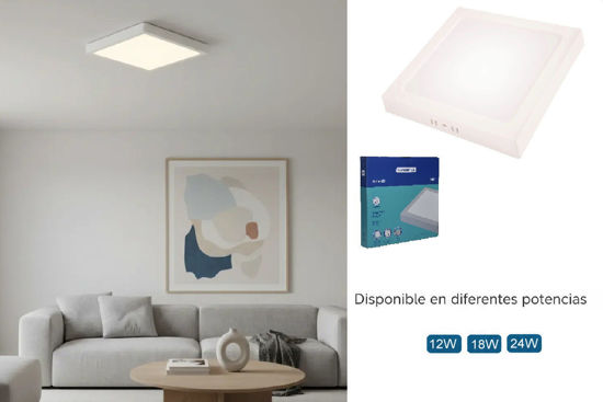 Foto de Lampara Led  Cuadrada Sobreponer Tramontina