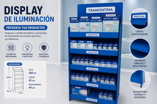 Foto de Display de Iluminacion 71901/553 Tramontina 49prof,62larg ,168alt cms