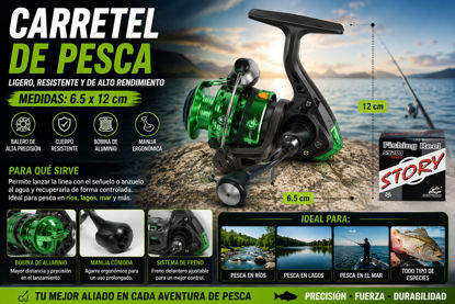 Foto de CARRETEL 6.5X12CM SY200 QUNHAI REF. 92805 PH-YL45 STORY