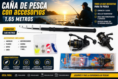 Foto de Caña Pesca Gone Set( c/est accesorios) 1.65 Mtrs MBC26010 (30)