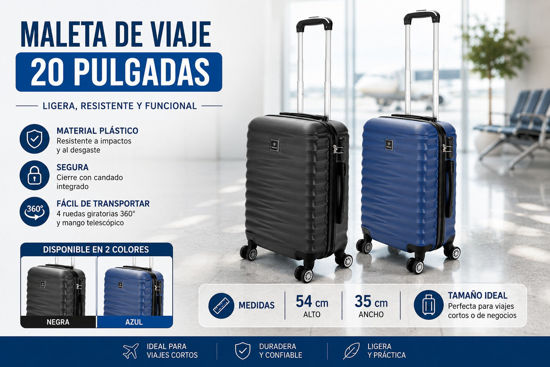 Foto de MALETA VIAJE 20" PLASTICO