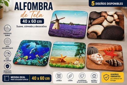 Foto de Alfombra tela WJT082 40x60cms floor mats 7812233366108