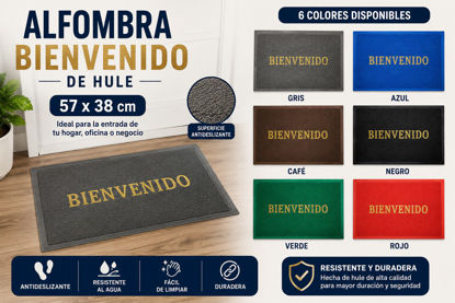 Foto de Alfombra Bienvenido hule DOORMAT NAJI 57X38cms surt GET69-01 (50)