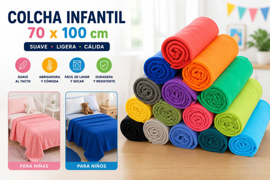 Foto de Colcha Niñ@ OAA2896 70X100cms Colores (204)