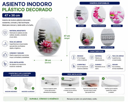 Foto de Asiento Inodoro Plast Red Universal Dec O8F28917 47x36 cms (12)