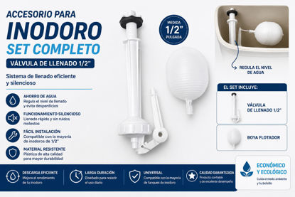 Foto de ACCESORIOS INODORO SET 1/2" NB928913 (50)