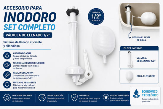Foto de ACCESORIOS INODORO SET 1/2" NB928913 (50)