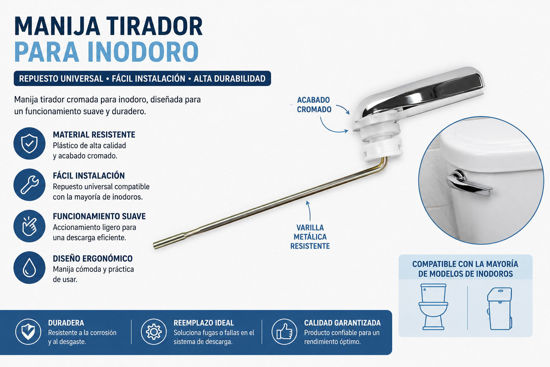 Foto de Manija Tirador InodoroREF. ZDG114Z/SB-726/ FP3403-P