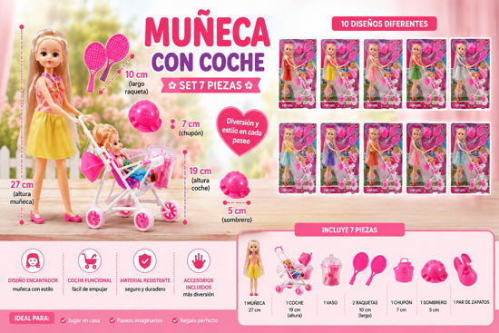 Foto de Muñeca c/coche 7 pcs 666-1 GET05-28 (80)