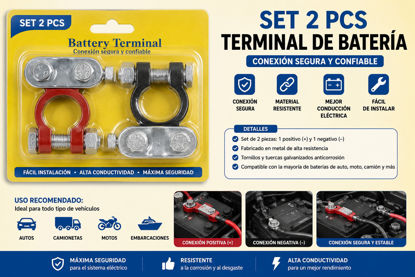 Foto de Set Blister  2 Pcs Terminal de Bateria N5F26012 (20)