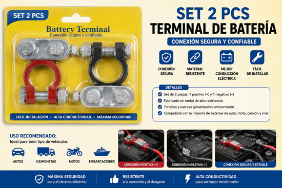 Foto de Set Blister  2 Pcs Terminal de Bateria N5F26012 (20)