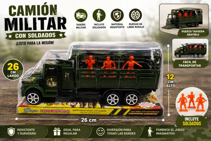 Foto de Camion Militar c/ Soldados 26 larg,12 alt cms 089-1 GET05-01 (96)