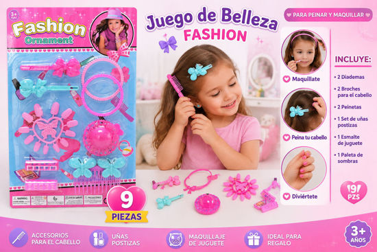 Foto de JUEGO BELLEZA 9 PZS FASHION ORNAMENT 050 GET05-22 (360)
