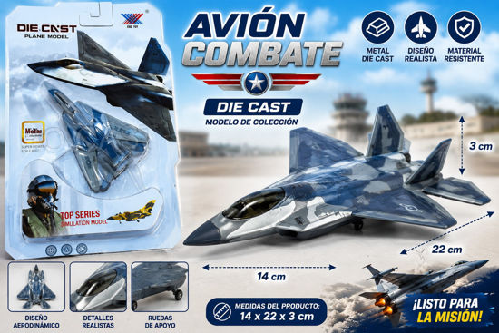 Foto de AVION COMBATE C-TIRO 46-B66920 DIECAST 14X22X3CMS