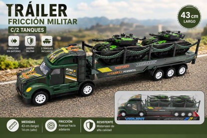 Foto de TRAILER FRICCION MILITAR C/2 TANQUES # 832-46-A69603 VIOLENT / 43 largx14alt cms (72)