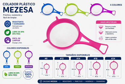 Foto de Colador plastico mezesa