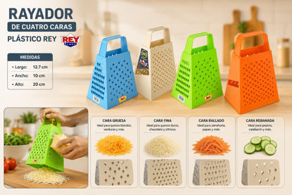 Foto de Rayador 4 caras Plast Rey ABS 12.7larg,10anc,20 alt cms RYX002500 (140)