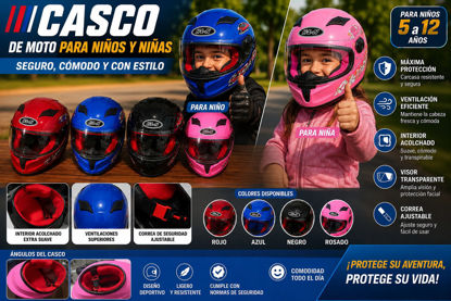 Foto de Casco niño d/moto H-318 5 - 12 AÑOS (30)