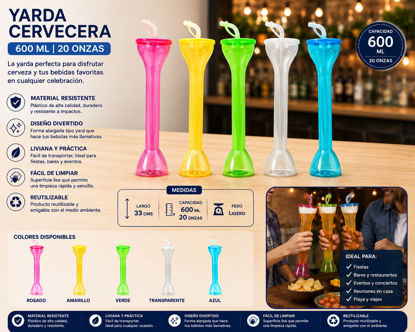 Foto de Yarda Cervecera Pet O192892 600 ml 20 onz 33 larg cms(100)