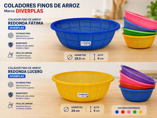 Foto de Colador fino arroz redonda  diverplast