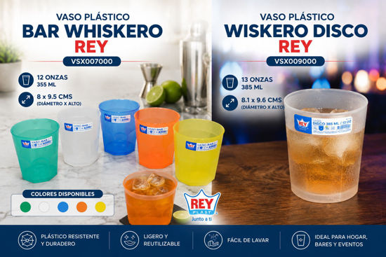 Foto de Vaso Plastico Wiskero REY