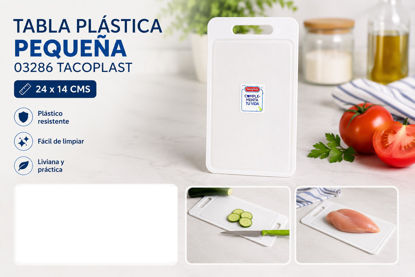 Foto de Tabla Plastica Pequeña blanca 24x14 cms 03286 Tacoplast
