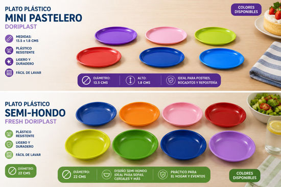 Foto de Plato Plastico Fresh Doriplast