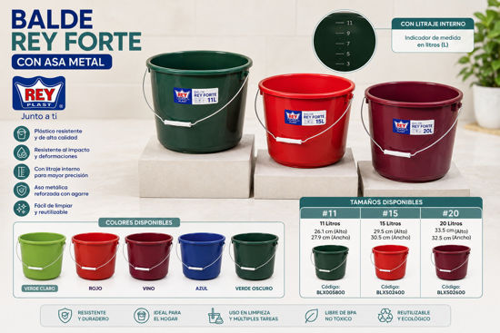 Foto de Balde Rey Forte c/asa Metal