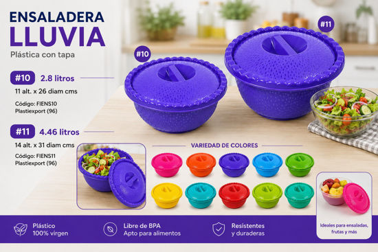 Foto de Ensaladera lluvia #1ENS PlastiExport