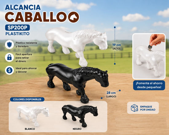 Foto de Alcancia caballo SP200P 28 largx19 alt cms Plastikito (72)